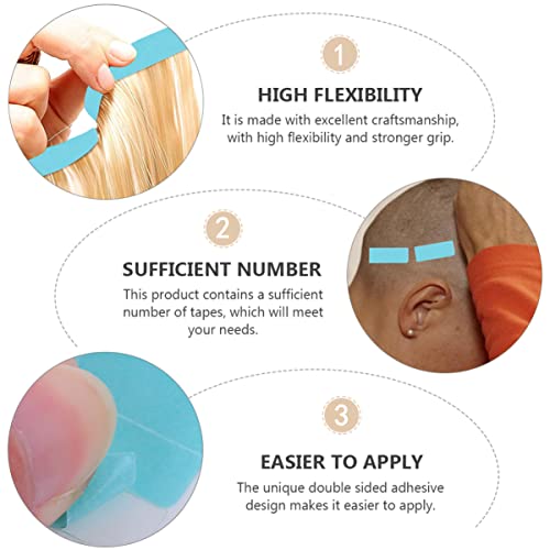 Lurrose 72 Peças para Suprimentos de Fita Guias Úteis Extensão de Peruca Perucas Costura Fitas de Ca