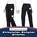 CHEROKEE Workwear Professionals Women Scrubs Pant Mid Rise Straight Leg Pull-on Cargo WW170P, L Petite, Black