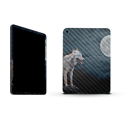 Image of MightySkins Carbon Fiber Skin Compatible with Apple iPad 10.9 inch 10th Gen (2022) Full Wrap Kit - Happy Hunting | Protective, Durable Textured Carbon Fiber Finish | Easy to Apply | Made in The USA