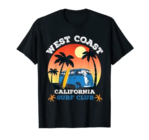 Club de surf vintage de la côte ouest de la Californie T-Shirt