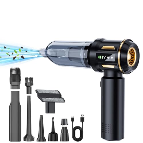 La Mejor Lista de Aspiradora Inalambrica los más recomendados. 48 GALASALA Aspiradora de Mano, Aspiradora Inalambrica para Carro 4 en 1, Mini Aspiradora para Auto Portatil, Pantalla de Batería Y HEPA Filtro Lavable, 22000PA, Motor Sin Escobillas...