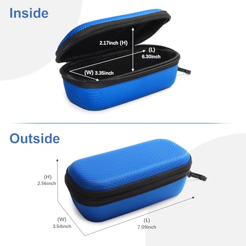 Image of Bukere Double Eyeglasses Case with Adjustable Slots, EVA Hard-shell Travel Dual Glasses Sunglasses Organizer for Men Women