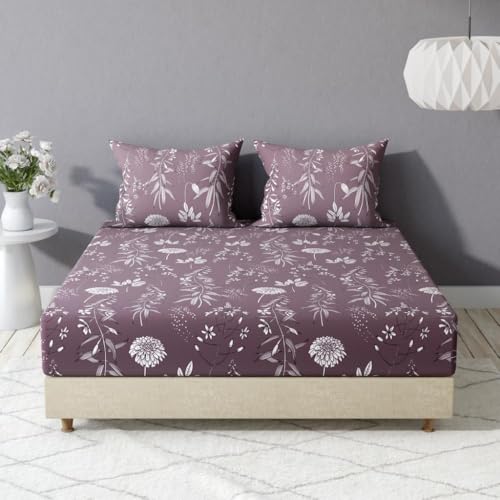Image of Wakefit Cotton Fitted Bedsheet | 200 TC Elastic Fitted Sheet, Queen Bed Bedsheet Checkered With 2 Pillow Covers | Taylor - 78X60 Inches,Multi
