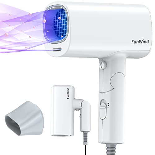 Slopehill Professional Hair Dryer, 1875W Ionic Blow Dryer With Magnetic Attachment, Travel Hair Dryer With Foldable Handle, Constant Temperature Hair Care Without Damage, Lightweight & Portable #TOP9