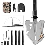 GRAMFIRE Survival Portable 18 in 1 Multifunctional Shovel, 39.3" Folding Tactical Shovel Adjustable