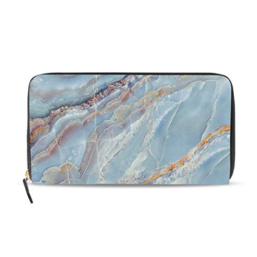 Portefeuille long en cuir chic pour femme avec fermeture éclair