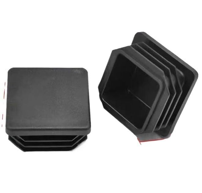 Rubber Pipe Cover,Plug Hole,8pcs Black Square Furniture Hardware Leg Tips Rubber Table Chair Leg Caps Replacement Tips Multipurpose Feet(60 * 60mm)