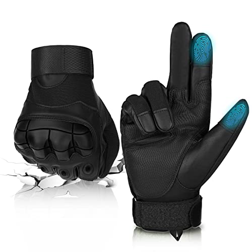 Leikurvo Gants tactiques pour homme, gants de moto pour femme, écran tactile, moto, cross, escalade, chasse, randonnée Cover