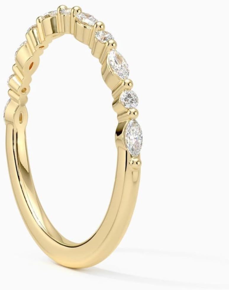 Moissanite Engagement Ring In 10K 14K 18K Solid Gold, 925 Sterling Silver Moissanite Wedding Band Christmas Gift For Women