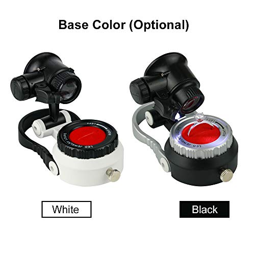 Lupa de joias Lupa Lupa com iluminação LED 15X / 25X / 55X Ampliação para colecionador de selos joal