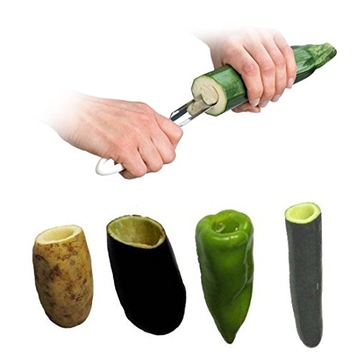 Zucchini Corer 3Pcs Fruit & Vegetable Corers Set, Cucumber Jalapeno Chili Bell Pepper Corer Tools Professional Kitchen Gadgets Quick To Remove The Seeds Of Your Veggies #TOP2
