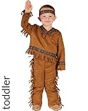Fun World Costumes Baby Boy's Native American Toddler Boy Costume, Tan, Small