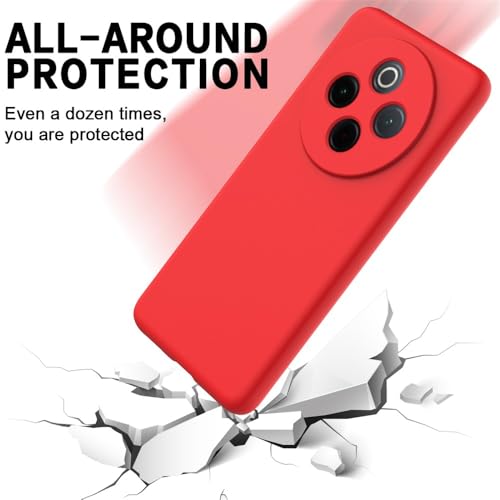 Image of Back Cover for Vivo T4 5G | Full Camera Protection | Premium Liquid Silicon Case | Flexible Bumper Case for Vivo T4 5G / Y300 Pro 5G / Y300 Pro Plus 5G / iQOO Z10 5G (Red)