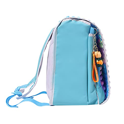 Dewadbow Pop Backpack It Pop School Bag for Girls Push Bubble Sensory Fidget Bag for Kids Stress Reilef and School Supplies Storage (# 09 - Image 3