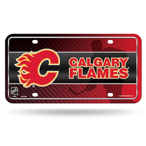 Plaque d'immatriculation NHL Calgary Flames pour le tuning auto de fan