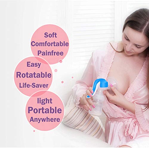 Bellababy Manual Breast Pump Kit Includes a Rotatable Pump and a Silicone Pump Soft and Powerful Suction BPA Free