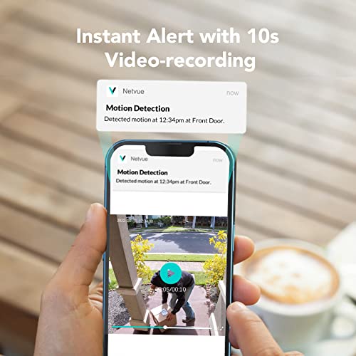 Netvue Security Outdoor Camera With Solar Panel, 2K Color Night Vision Ai Motion Detection, Wireless Ip65 Weatherproof Camera, 2 Way Audio, Spotlight Siren Alarm, Cloud/Sd Storage #TOP2