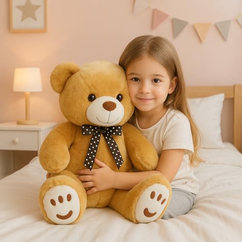 Image of ZEXSAZONE Toy Cute Brown Colored Huggable Teddy Bear | 32 cm | Plushie Soft Toys for Kids | Plush Soft Toys for Baby Boys and Girls Kids - Teddy | Best Valentine Gift (Browm)