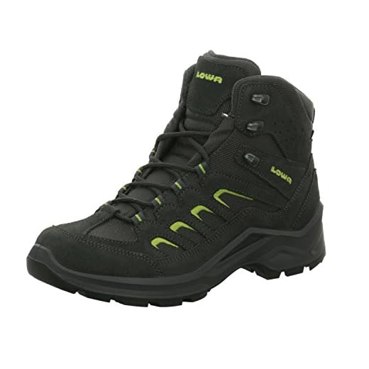 Lowa Herren Multifunktionsstiefel Sesto GTX Mid Trekking- & Wanderstiefel, Grau (Anthrazit/Limone 9702), 43.5 EU