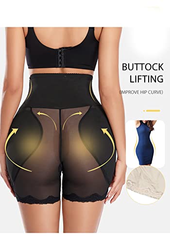 Women's Padded Enhancer Hip Pads Shapewear High Waist Tummy Control Underwear Shorts Mesh Body Shaper Butt Lift Panties M4