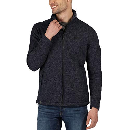 Image of Regatta Men's Gavriel Marl Full Zip Fleece Jacket, Navy, M - Chest 39-40 Inches (99-101.5 cm)