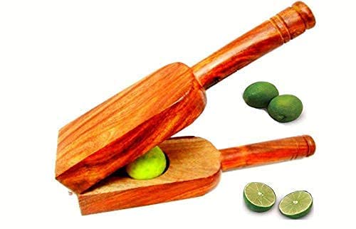 Image of HARI OM Wooden Lemon Squeezer, Heavy Duty Wood Lemon Hand Juicer Masher, Nimbu Nichodne Wala - Pack of 1