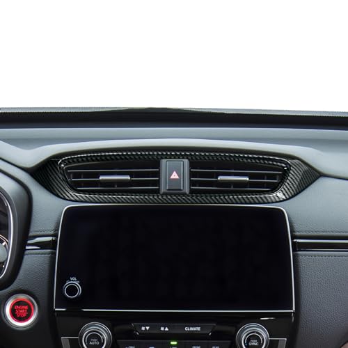 Image of Car Center Air Vent Outlet Panel Decals for Honda CR-V 2017 2018 2019 2020 2021 2022 Accessories CRV ABS Carbon Fiber Stickers