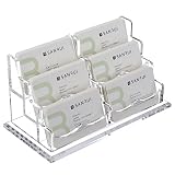 SANRUI Business Card Holder for Desk,Clear Acrylic Business Card Stand,Multiple Business Card Displa