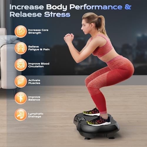 Vibration Plate Exercise Machine, Vibration Plate for Lymphatic Drainage, Whole Body Workout Vibrating Fitness Platform for Weight Loss and Shaping 3