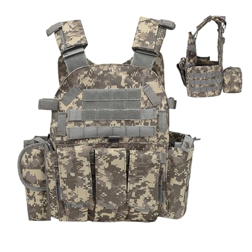 Gilet camouflage réglable idéal pour vos sessions de chasse et d'entraînement en plein air
