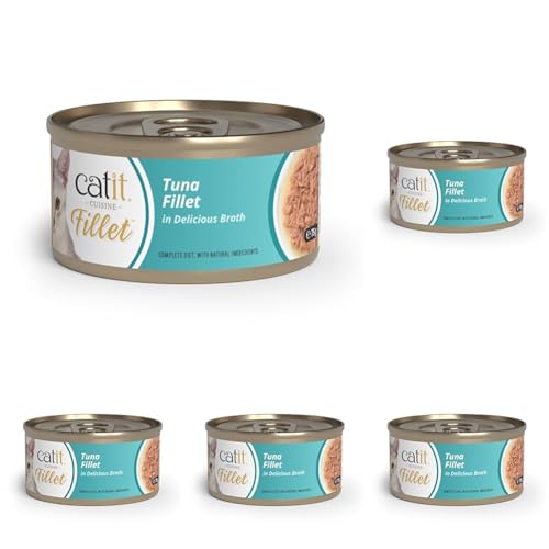 Catit Cuisine - Thunfisch-Filet in köstlicher Brühe, 75g (Packung mit 5)