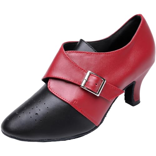 Chaussures de danse latine en cuir pour femme avec talon personnalisé de 6 cm