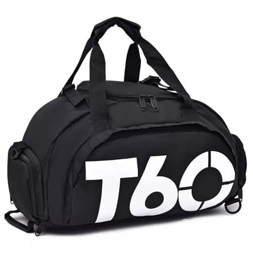 Bolsa Esportiva 3 em 1 � Mochila, Ombro e M�o � Preta Imperme�vel para Academia, Viagem e Dia a Dia � Compartimento para T�nis e Acess�rios