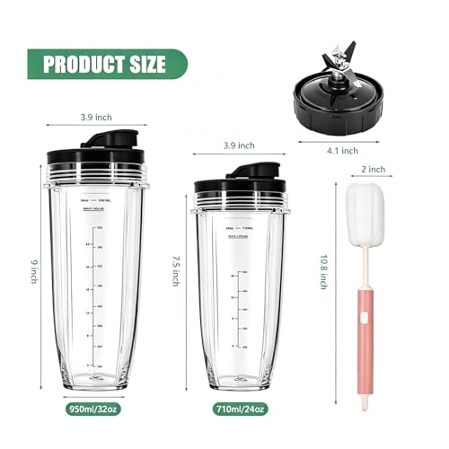 Tasses de remplacement pour mélangeurs Ninja A83G et accessoires - 4
