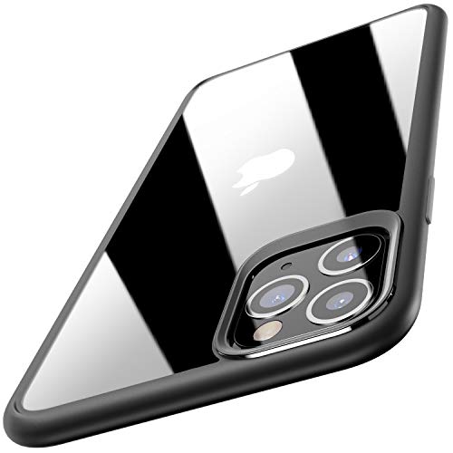 TOZO for iPhone 11 Pro Max Case 6.5 Inch (2019) Hybrid PC+TPU Soft Grip Matte Finish Clear Back Panel Cover for iPhone 11 Pro Max with Black