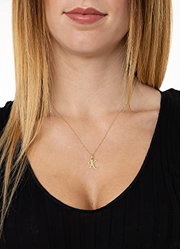 Collar de Oro Amarillo 9 quilates con letra K para mujer Collar de Oro Amarillo 9 quilates con letra K para mujer