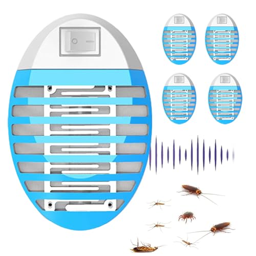 COODAY Ultrasonic Pest Repeller, 2026 Upgraded Electronic Indoor Plug in for Insects, Chemical-Free Insect Killer for Mosquito/Spider/Rat/Fly/Cockroaches, Safe & Humane Design (4 Packs)