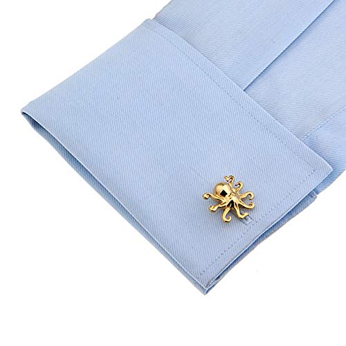 Mancuernillas para hombre Daesar color dorado miniatura 4