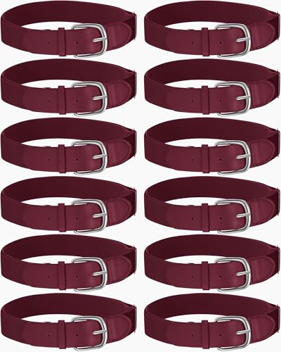 Image of Hercicy 12 Pcs Baseball Belts Softball Belts Bulk for Adult and Youth Adjustable