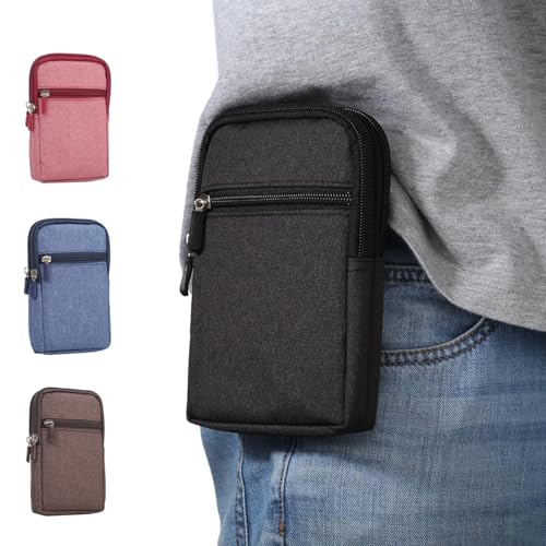 Narunii Sacoche de Ceinture Banane Sac Bandouliere Petit Pochette Homme, Décontractée Sac Randonnée pour Homme Housse de Transport Coque Sac Ceinture Clip...