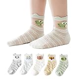Hopply 5 Pairs Boy Girl Summer Toddler Infant Ankle Pointelle Eyelet Soft Cotton Thin Mesh Socks Uni