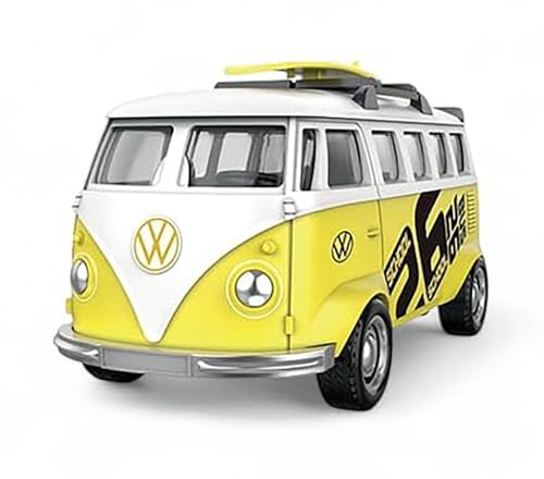 Image of Magicwand 1:36 Scale Die-Cast Metal Bus Van【Pack of 1】 with Openable Doors,Pull Back Action【Multi-Colored】
