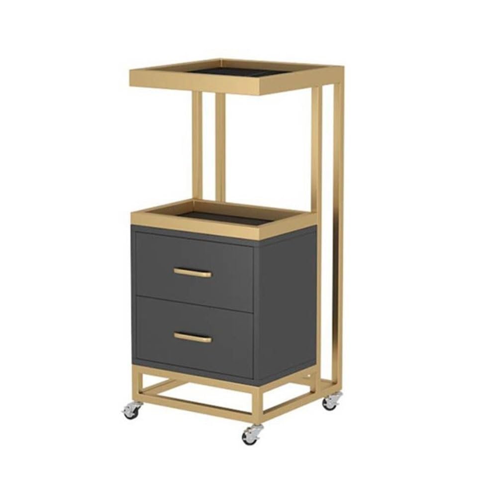 JKJZSALJ Salon Trolley Cart - With Wheels Mobile Storage Tray Cart -For Beauty Salon Makeup Storage Spa Service Instrument Storage Tray,D,37x37x85cm