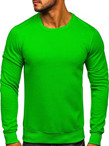 BOLF Herren Sweatshirt Pullover Sweater Pulli ohne Kapuze Langarmshirt...