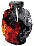 Eigenschaften des 3D Kapuzenpulli: Eine Fronttasche ist der perfekte Ort für Ihr Handy, den Schlüssel und den verstellbaren Kordelzug, um Ihren Nacken warm zu halten
