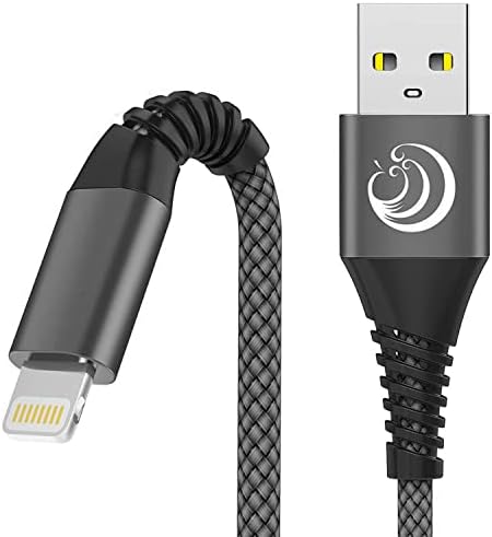 iPhone Charger Cable 2m, iPhone Charging Cable MFi Certified Lightning Cable Nylon Braided Long iPhone Lead Fast Charging Compatible iPhone 11 12 13 14 Pro Max Mini XS XR X 10 8 7 Plus 6s 6 SE, iPad