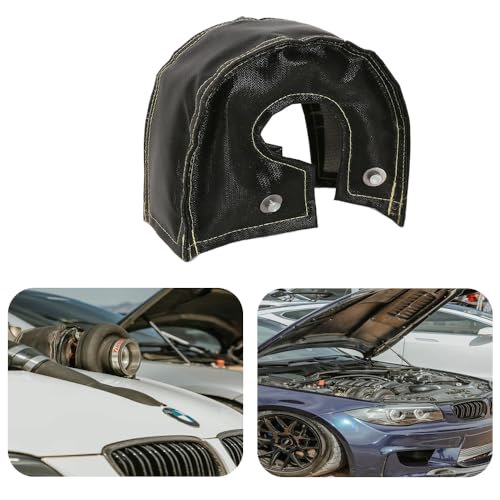 DEGEOBERLIN T3 Turbo Blanket Heat Shield cover wrap for Turbocharger with Fastener Springs (black) by DEGEOBERLIN - Image 5