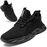ZMBCYG Running Shoes for Women Sneakers Fashion Tennis Gym Slip on Sports Jogging Breathable Lightweight Walking Shoes Ladies Black Size 8