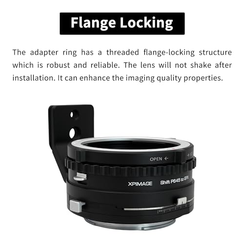 Ficha técnica XPIMAGE Anillo adaptador de objetivo Shift P645 a GFX compatible con objetivos Pentax 645 en cámaras Fujifilm G Mount GFX - Fernando Cortés