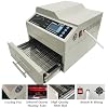 INTSUPERMAI Reflow Oven T-937 Micro-computer Control Reflow Soldering Machine Automatic Infrared & Hot Air Reflow Oven 306 mm322mm Drawer Size Lead Free Reflow Soldering Machine 110V 2300W